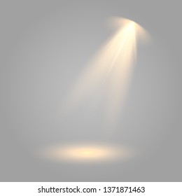 Vector Spotlights. Scene illumination collection, transparent effects. Light Effects.