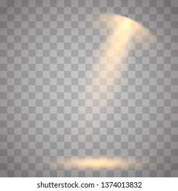 Vector Spotlights. Scene illumination collection, transparent effects. Light Effects.