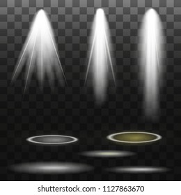 Vector Spotlights. Scene. Light Effects. Vector illustration 