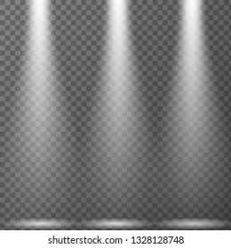 Vector Spotlights. Scene. Light Effects. Vector illustration EPS10