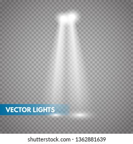 Vector Spotlights. Scene. Light Effects.
