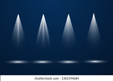 Vector Spotlights. Scene. Light Effects Set. Vector illustration EPS10