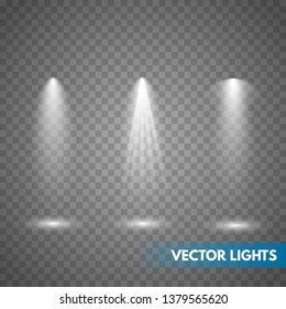Vector Spotlights. Scene. Light Effects.