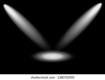 Vector spotlights. Scene. Light Effects. show.