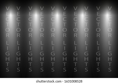 Vector Spotlights Scene. Light Effects Vector illustration.
