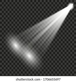 Vector Spotlights. Scene. Light Effects.
