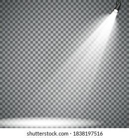 Vector spotlights. Scene. Light effects.
