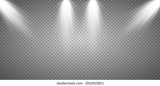 Vector Spotlights. Scene. Light Effects.