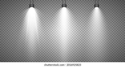 Vector Spotlights. Scene. Light Effects.