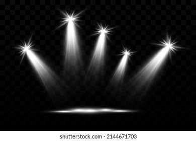 Vector Spotlights. Scene. Light Effects.