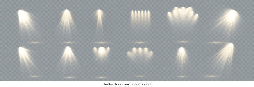 Vektorleuchten. Szene. Lichteffekte.