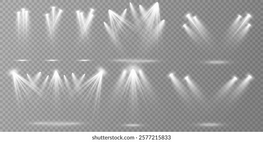 Vector Spotlights. Scene. Light Effects.	