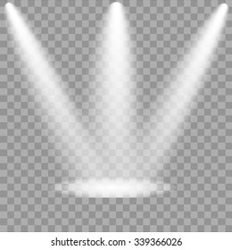 Vector Spotlights. Scene. Light Effects.