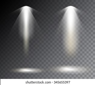 Vector Spotlights. Scene. Light Effects. vector stock.