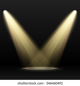 Vector Spotlights. Scene. Light Effects