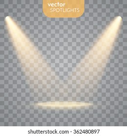 Vector Spotlights. Scene. Light Effects