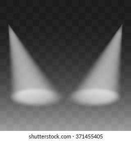 Vector Spotlights. Scene. Light Effects.