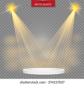 Vector Spotlights. Scene. Light Effects.
