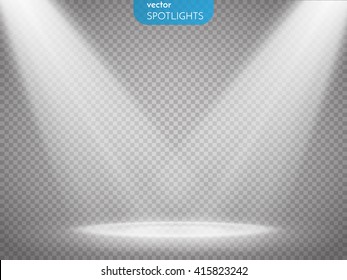 Vector Spotlights. Scene. Light Effects.