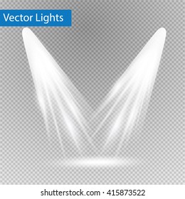 Vector Spotlights. Scene. Light Effects.