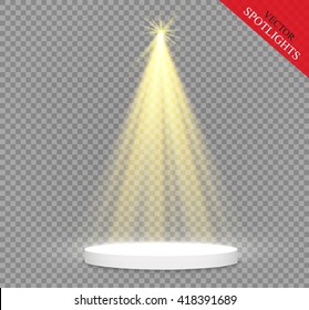 Vector Spotlights. Scene. Light Effects.