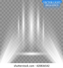 Vector Spotlights. Scene. Light Effects.