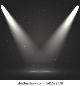 Vector Spotlights. Scene. Light Effects.