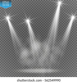 Vector Spotlights. Scene. Light Effects.
