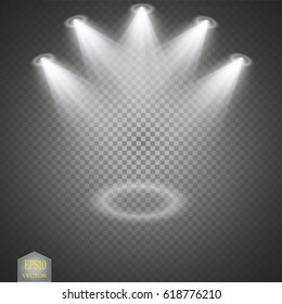 Vector Spotlights. Scene. Light Effects.