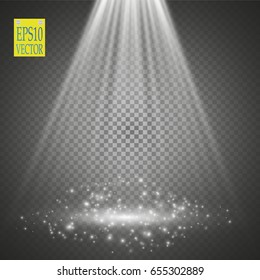 Vector Spotlights. Scene. Light Effects.