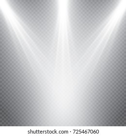 Vector Spotlights. Scene. Light Effects.