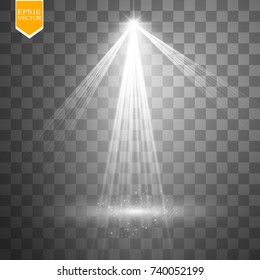 Vector Spotlights. Scene. Light Effects Magic concept