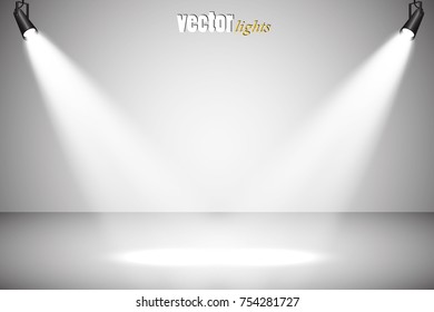 Vector Spotlights. Scene. Light Effects.