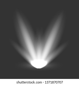 Vector Spotlights. Scene. Spotlight illuminated wooden scene stage. Rewarding, club, theater, disco background. Vector illustration EPS10.