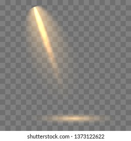 Vector Spotlights yellow. Scene. Light transparent effects. Vector illustration eps 10.