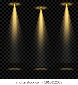 Vektorgrafik leuchtet gelb. Szene. Lichtdurchsichtige Effekte. Vektorgrafik eps10