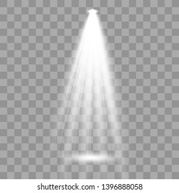 Vector Spotlights.Scene illumination collection, transparent effects.Bright lighting with spotlights.