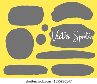 Vector spots different shapes clipart
