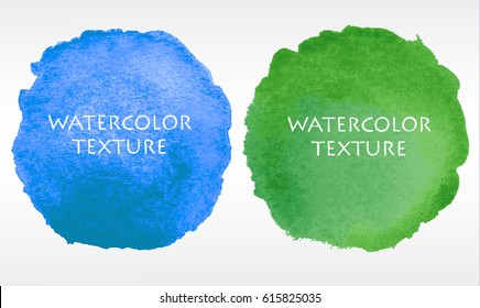 Vector spots of watercolor. Smears with a brush. Soft pastel colors. High resolution grunge textures. Templates for the design of posters, stickers, banners, postcards.
