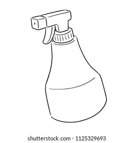 vector of spray bottle