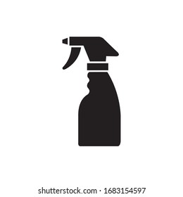 Vector spray bottle icon. Vector illustration of water spray, liquid soap.