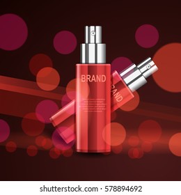 Vector spray bottle, realistic cosmetic illustration