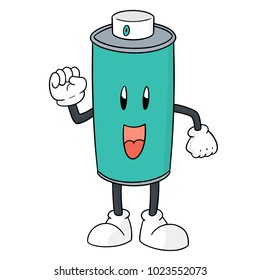 vector of spray can cartoon