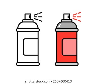 Vector Spray Can Flat Illustration