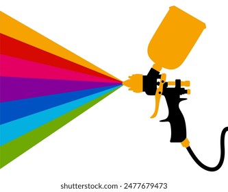 vector spray gun icon. airbrush logo symbol illustration