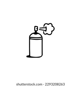 ilustración de doodle de pintura de spray vectorial