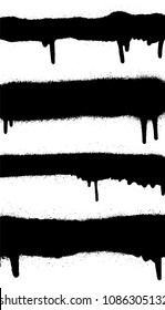 Vector spray paint frame. Graffiti spray banner set.