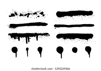 Vector Spray Paint Texture. Graffiti Spray Set. Highly Detailed Template For Backgrounds Or Design.