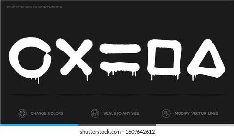 Vector Spray painted symbol elements