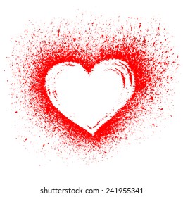  vector spray stains. Valentines day hearts